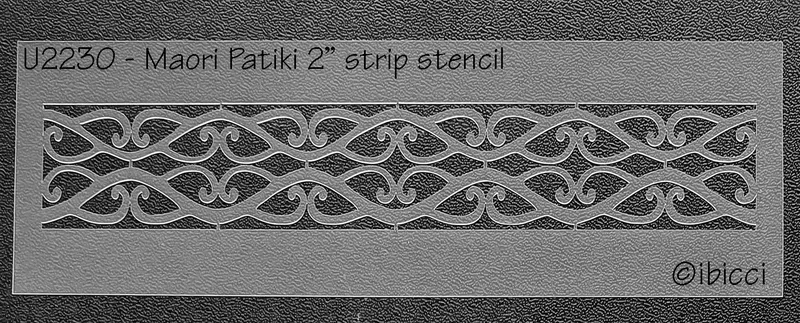 ibicci Māori Pātiki 2" strip stencil