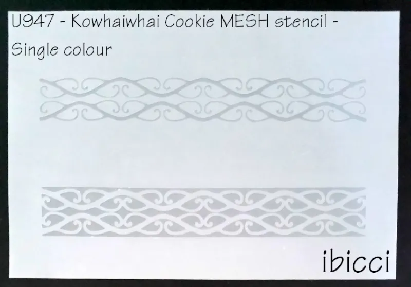 ibicci Maori Kowhaiwhai Flounder Cookie Mesh Stencil