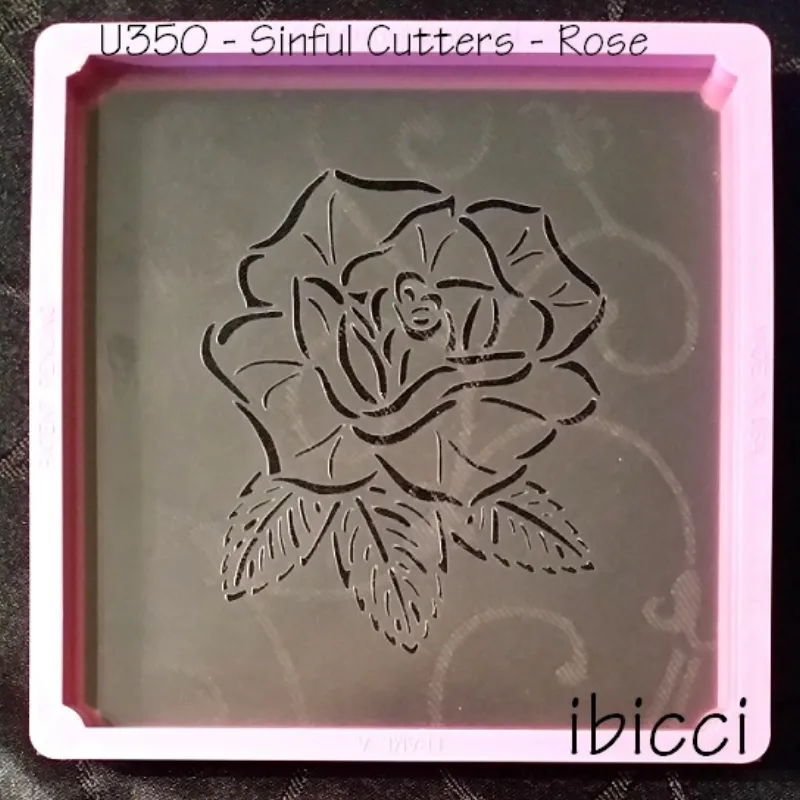 ibicci & Sinful Cutters Rose stencil
