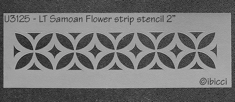 ibicci LT Samoan Flower strip stencil 2"