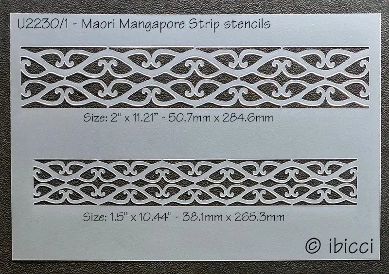 ibicci Mangapore strip stencils - 2" & 1.5"