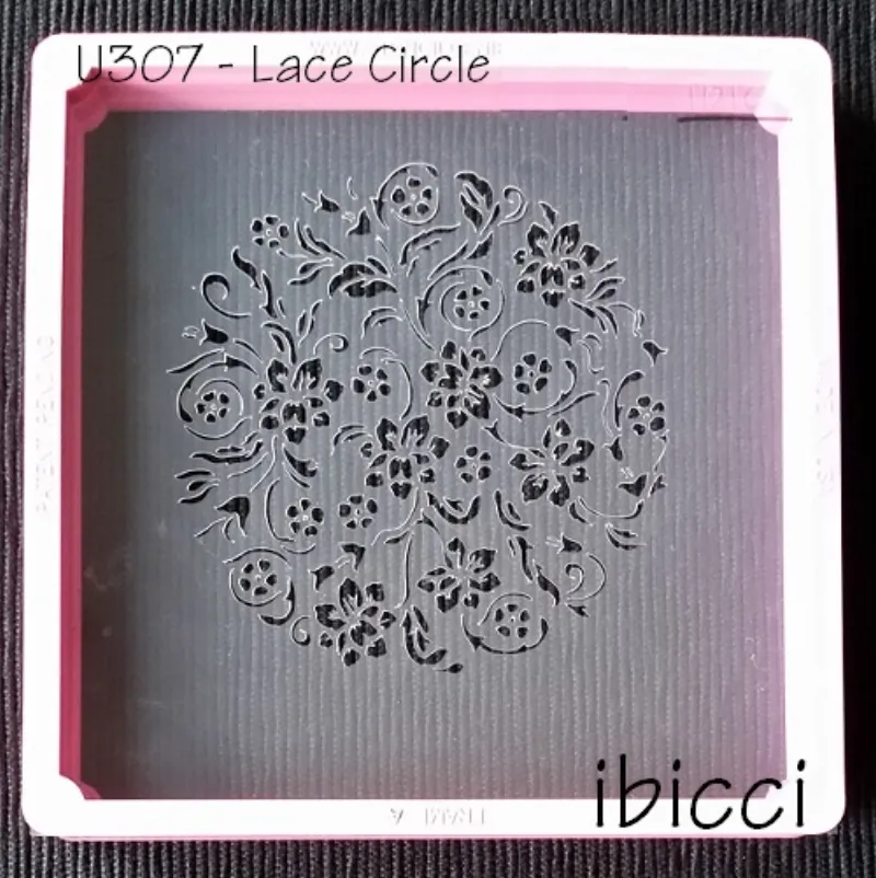 ibicci Lace Circle stencil for 4" cookie