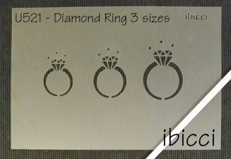 ibicci Diamond Ring stencil in 3 sizes