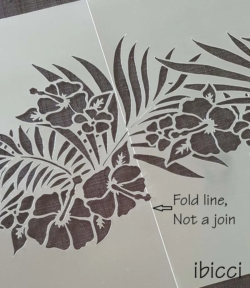 ibicci Wrap stencils Fold line, not a join photo