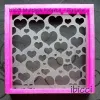 Multiple Hearts stencil - Square