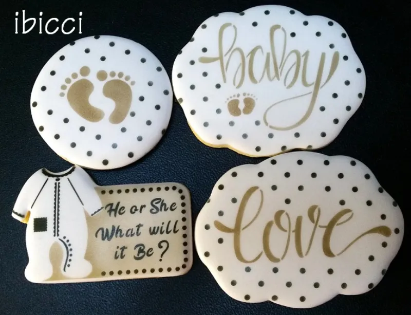 ibicci Baby cookies using the Background Close Dots stencil