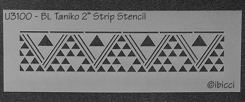 ibicci BL Māori Taniko 2" Strip Stencil