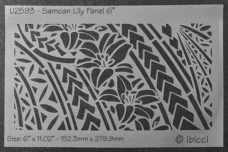 ibicci Polynesian Lillies stencil 6"