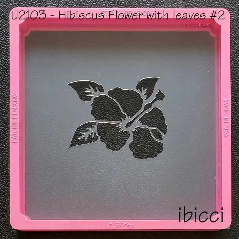 ibicci Hibiscus Single Flower Cookie stencils - Left flower