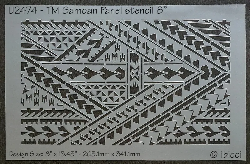 ibicci - TM Samoan Panel stencil 8" high