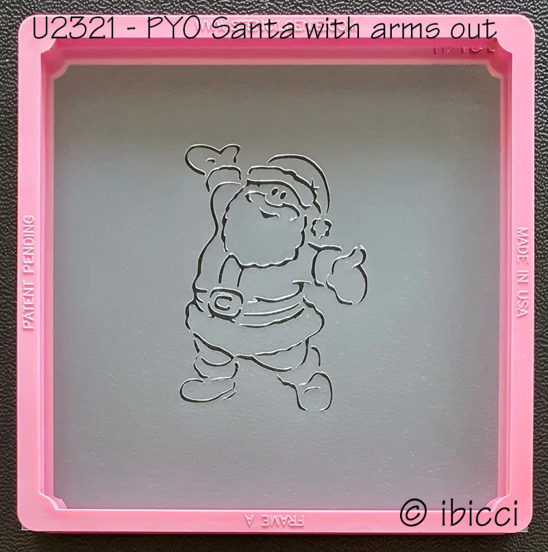 ibicci PYO Santa with arms out stencil