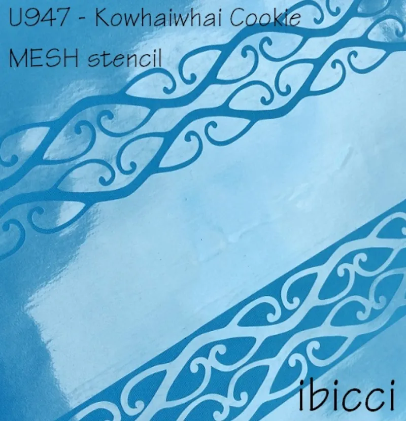 ibicci Maori Kowhaiwhai Flounder Cookie Mesh Stencil