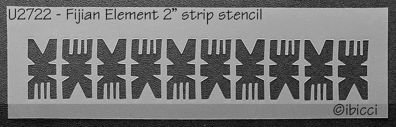 ibicci Fijian Element strip stencil 2"