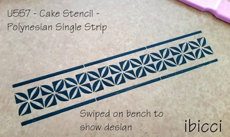 ibicci Polynesian Cake Stencil - Polynesian Single strip