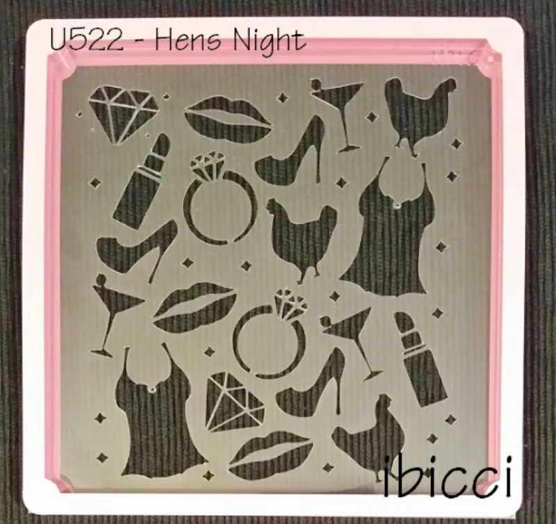 ibicci Hens Night stencil