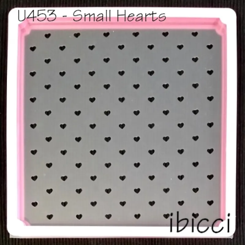ibicci Mini hearts background stencil