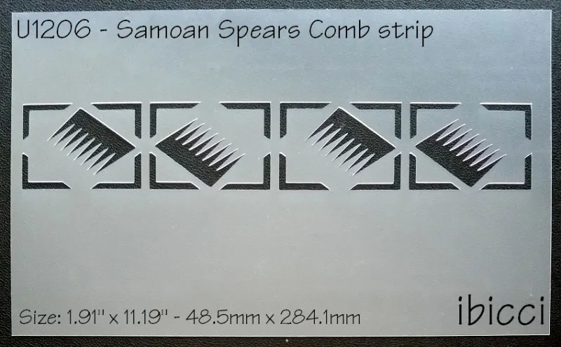 ibicci MB Spear comb Strip stencil