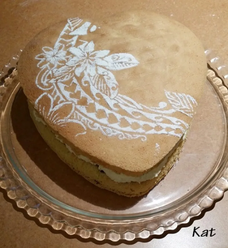 Flower swag stencil used on a Classic Sponge I made for a meeting ;)