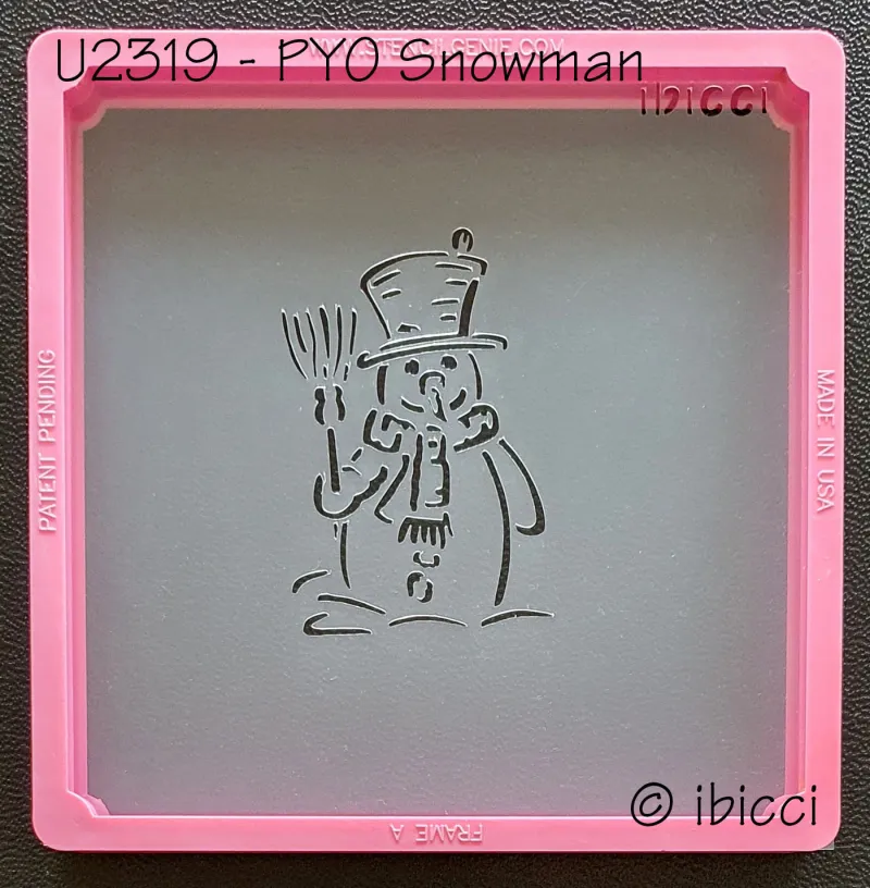 ibicci PYO Snowman stencil