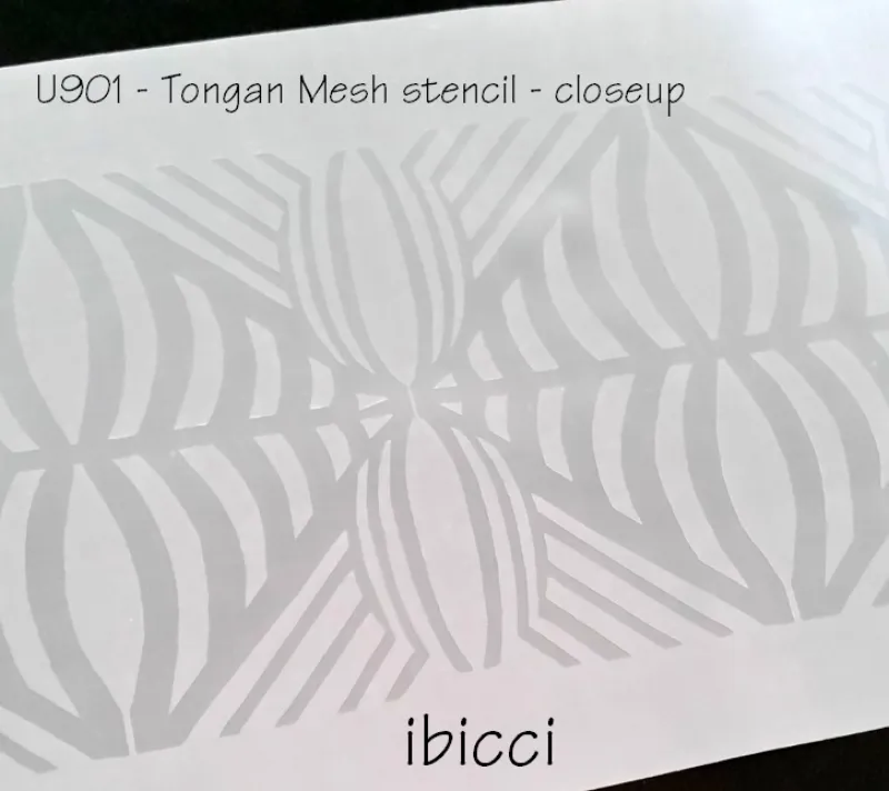 ibicci Tongan MESH stencil - closeup