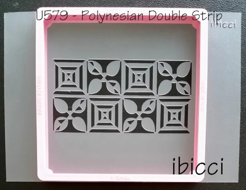 Polynesian Double Strip stencil for Cookies