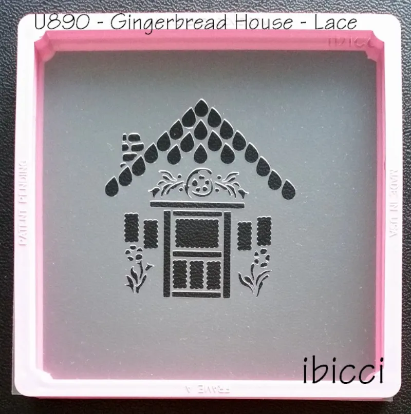 Christmas Gingerbread House stencil - Lace