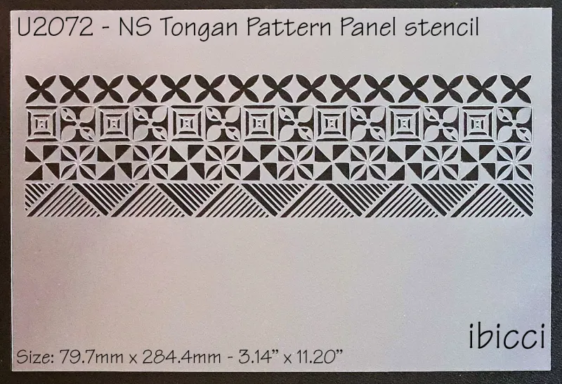 ibicci NS Tongan Pattern Panel stencil