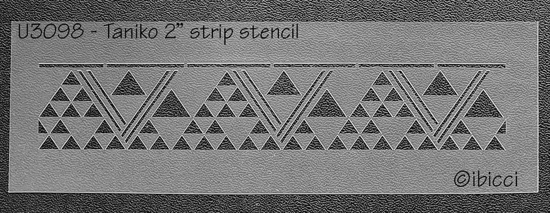 ibicci Māori Taniko Strip Stencil 2"