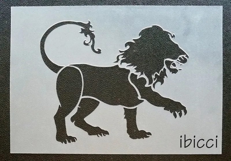 ibicci Lion Cake stencil 6" shown