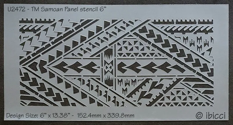 ibicci - TM Samoan Panel stencil 6" high