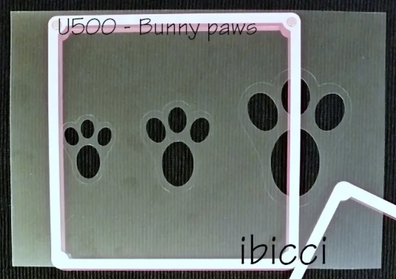 ibicci Bunny Paw Print stencil - 3 sizes
