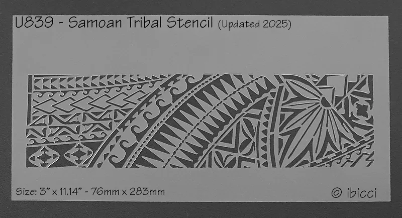 ibicci Samoan Tribal stencil 3"