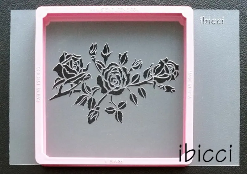 Rose Spray stencil - Cookie Size