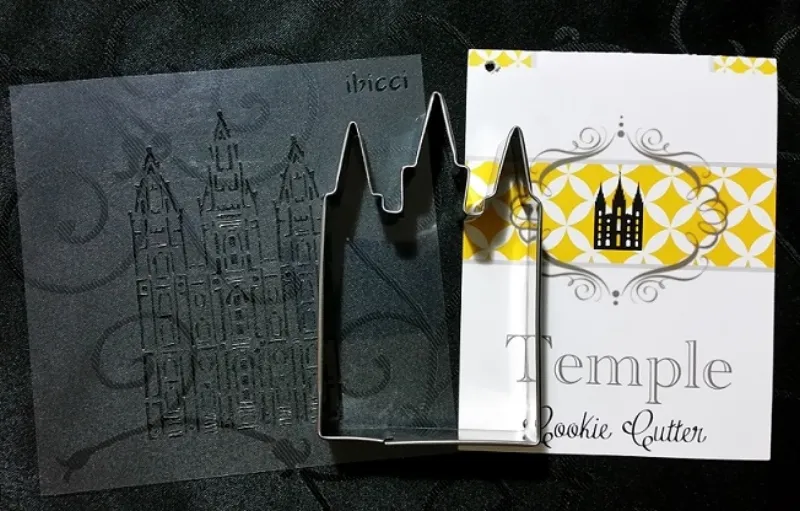 ibicci Salt Lake City Temple stencil and the cookie cutter