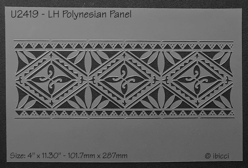 ibicci LH Polynesian Panel stencil 4" x 11.30"