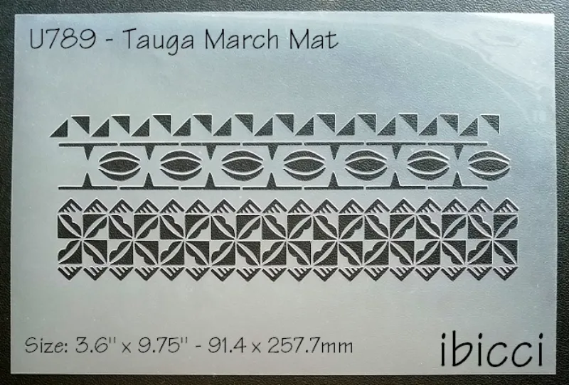 ibicci Polynesian 'Tauga' March cake panel stencil