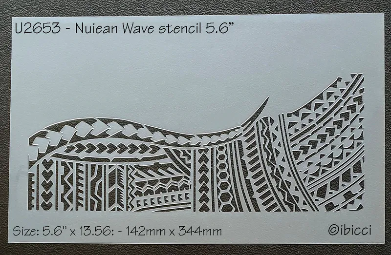 ibicci Nuiean Wave stencil 5.6" to fit 6" or higher