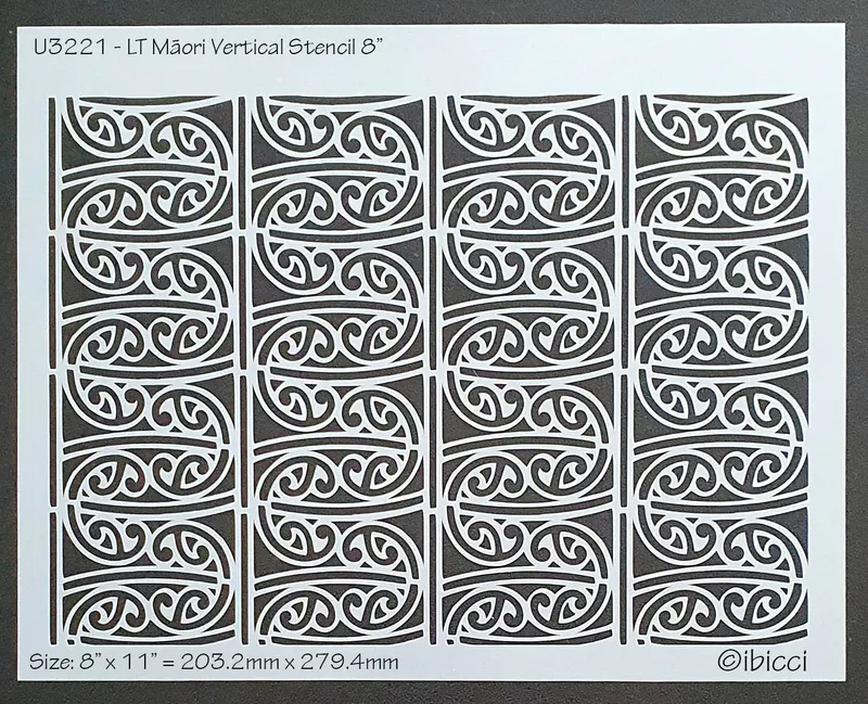 ibicci LT Māori Vertical Panel stencil 8"