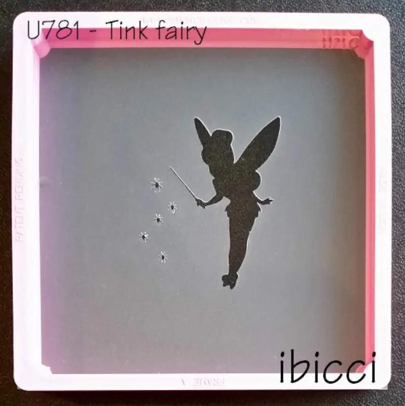 Tink fairy with wand and stars stencil