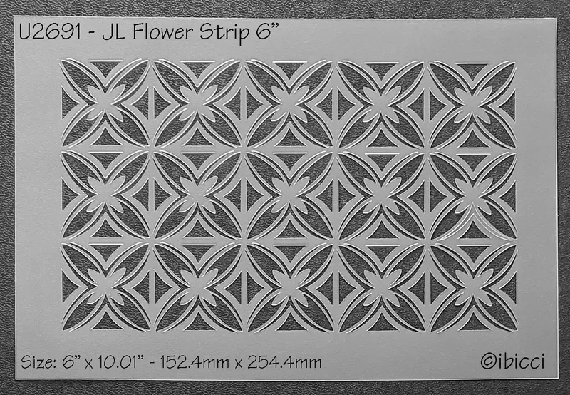 ibicci JL Samoan Flowers stencil 6"