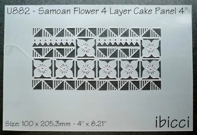 ibicci Samoan Flower Cake Panel 4"