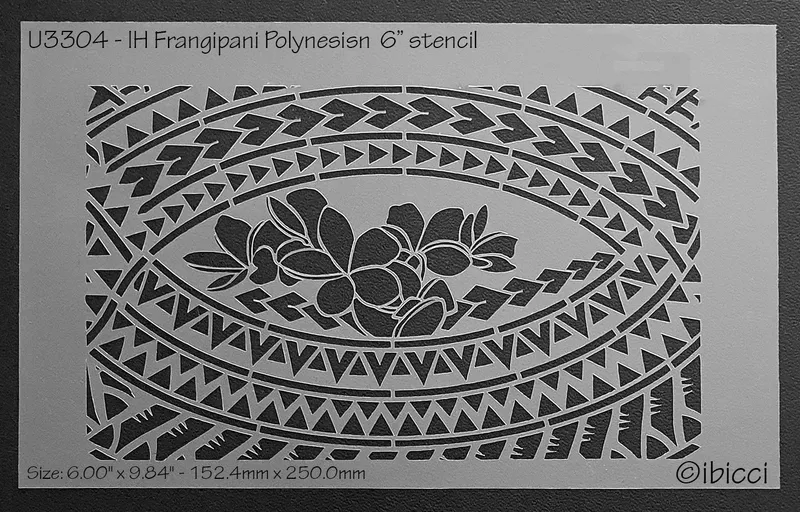 ibicci IH Frangipani Polynesian 6" stencil