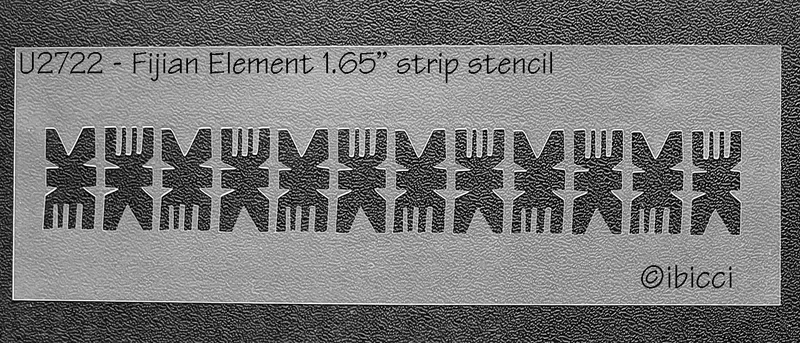 ibicci Fijian Element strip stencil 1.65"