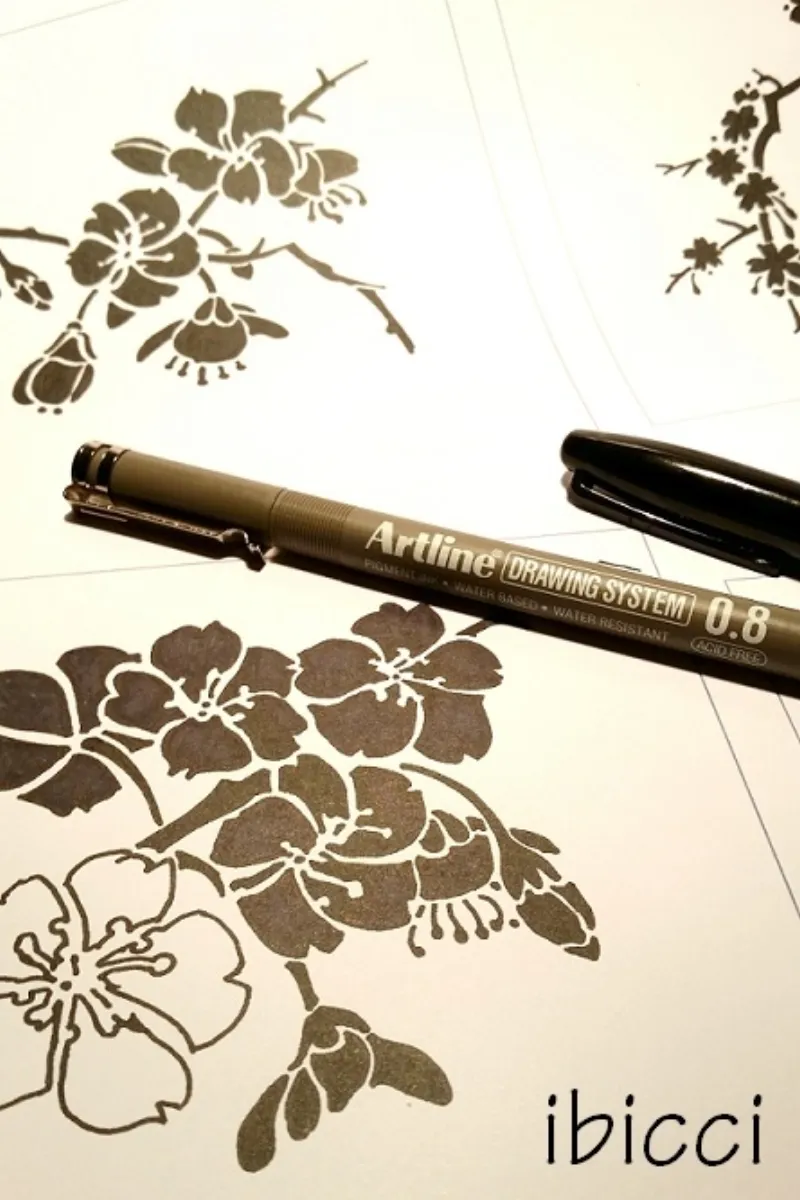 Designing the ibicci Cherry Blossom stencils
