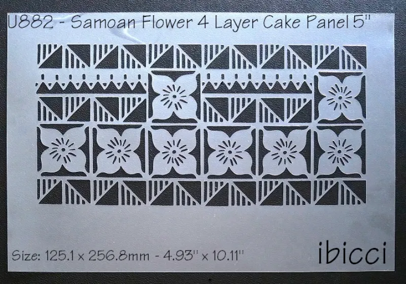 ibicci Samoan Flower Cake Panel 5"