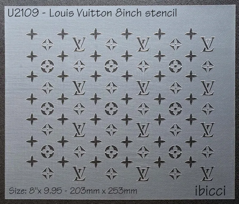 ibicci Louis Vuitton 8" Cake Stencil