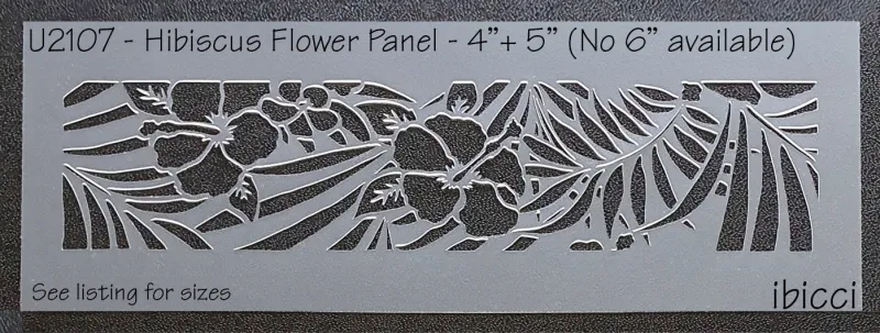 ibicci Hibiscus Flower Strip stencil - larger sizes