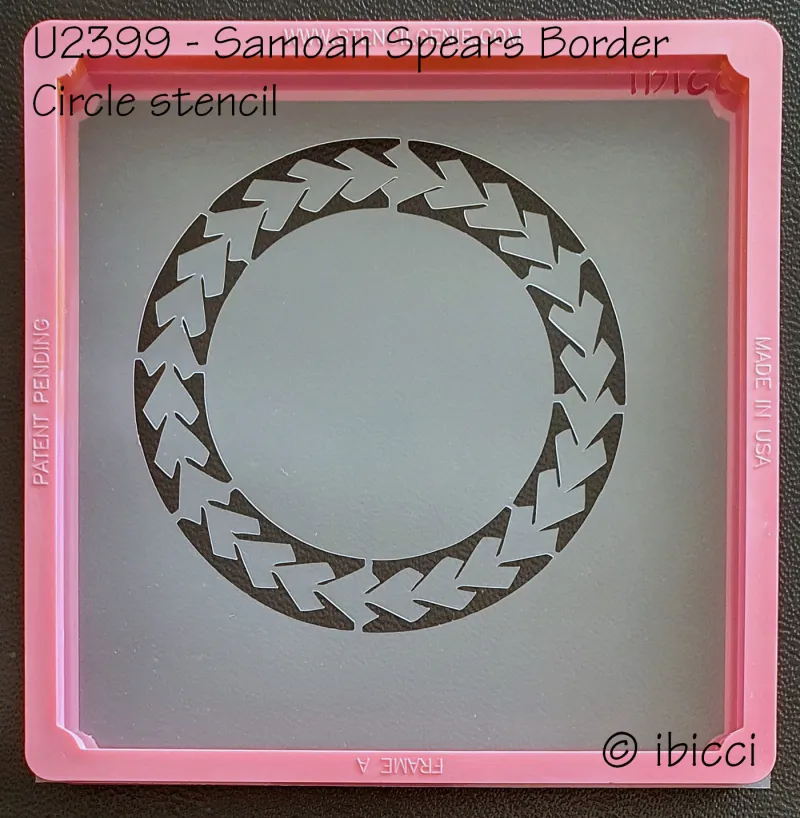 ibicci Samoan Spears with border circle stencil