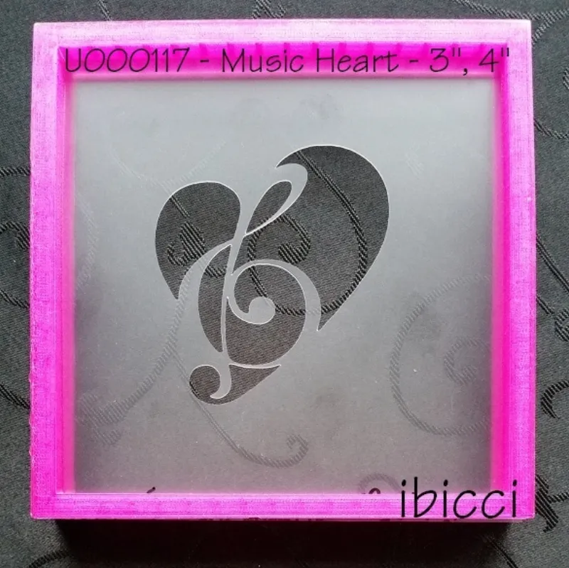 Music Heart stencil