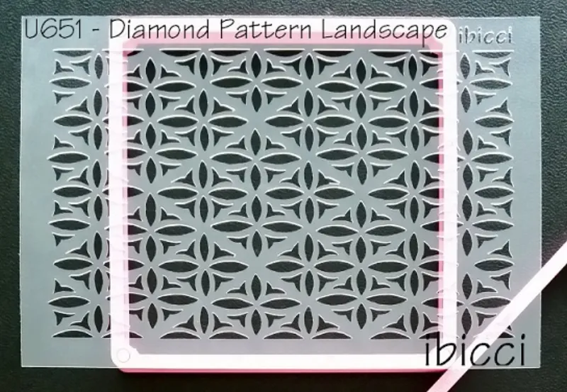 ibicci Polynesian Diamond Pattern Cookie Stencil - Landscape under Genie